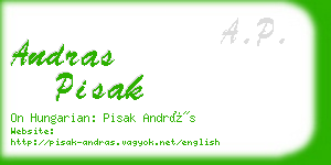 andras pisak business card